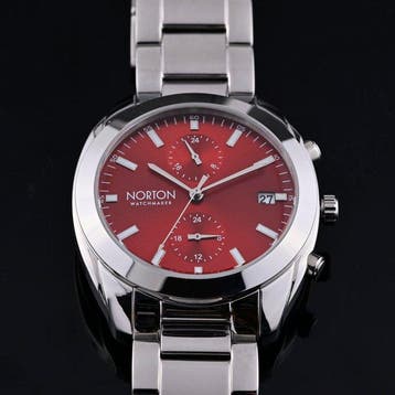 Norton - Silver Voyager GMT - Dual Time - Solid Band -, Nieuw