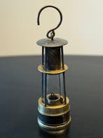 Lampe à huile - Lampe de sécurité - Verre, Cuivre - Lampe de, Antiquités & Art