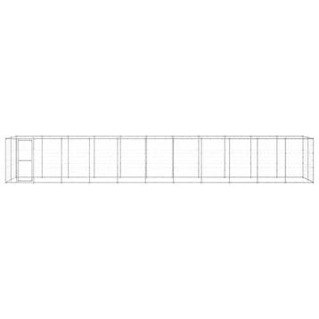 vidaXL Hondenkennel 26,62 m² gegalvaniseerd staal, Verzenden, Nieuw