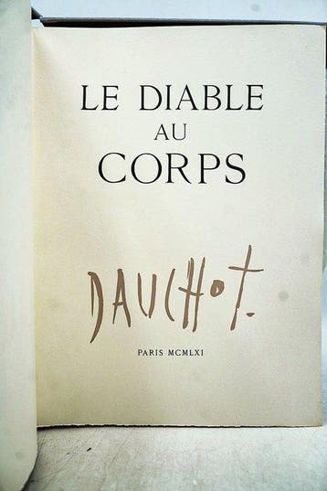 Raymond Radiguet / Gabriel Dauchot - Le Diable au Corps -, Antiek en Kunst