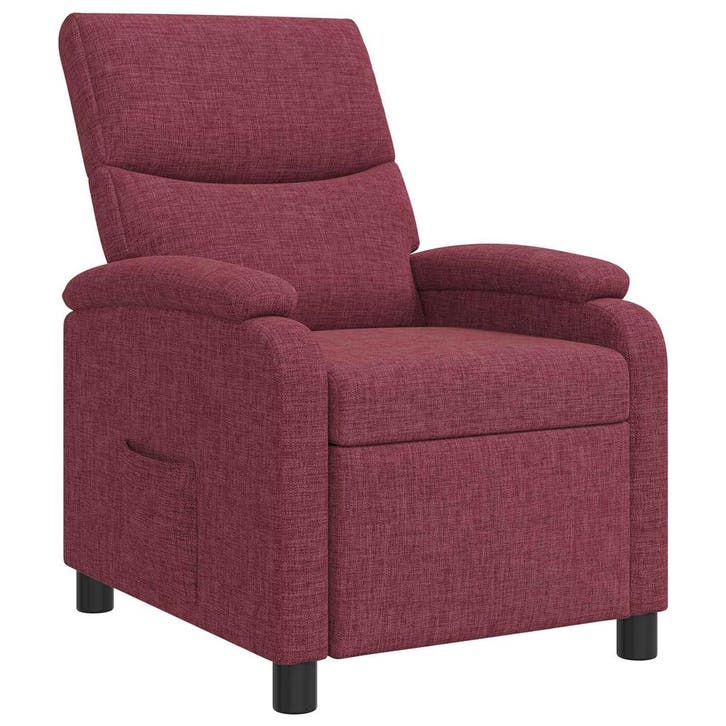 vidaXL Recliner Wijnrood Stof, Huis en Inrichting, Fauteuils, Nieuw, Verzenden