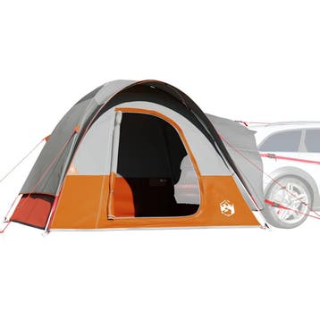 vidaXL Autotent 4-persoons waterdicht grijs en oranje, Verzenden, Nieuw