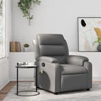 vidaXL Massagestoel van grijs kunstleer, Huis en Inrichting, Fauteuils, Verzenden, Nieuw