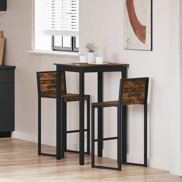 vidaXL Staande Bartafel Bewerkt hout Vierkant, Huis en Inrichting, Tafels | Eettafels, Verzenden, Nieuw