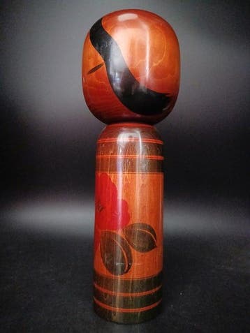 Figurine - Grote vintage creatieve Sosaku Kokeshi - Tsubaki