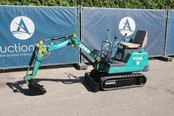 Veiling: Minigraver Komatsu PC03-1 Diesel, Articles professionnels, Ophalen