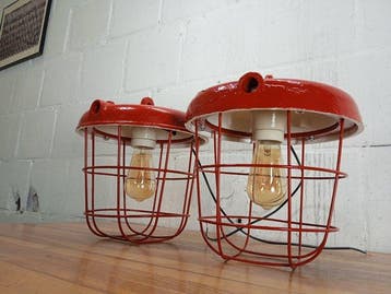 Lampe à suspendre (2) - Lampes pendantes à cage industrielle