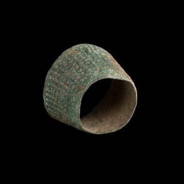 Romain antique, Empire Bronze Rare Digitabulum anneau
