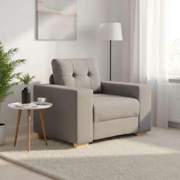 vidaXL Sofastoel Taupe 100x78x80 cm Stof, Verzenden