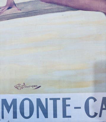 Jean Gabriel Domergue - Affiche Ancienne Monte-Carlo -