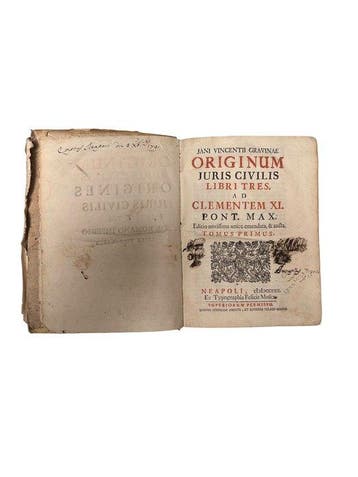 Giovanni Vincenzo Gravina - Origines Juris Civilis et De