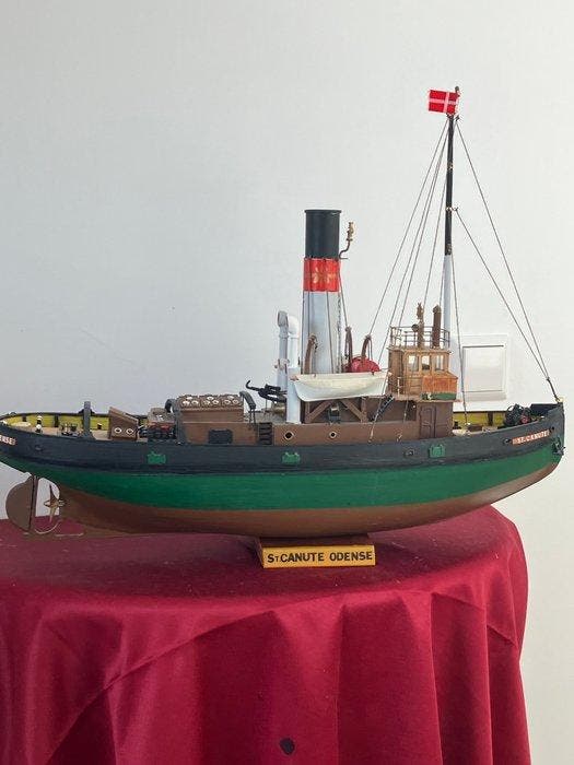 Objets maritimes - sleper St Canute uit Odense - Bois- Saint, Antiek en Kunst, Curiosa en Brocante