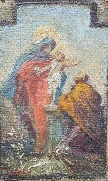 Ponziano Loverini (1845-1929) - La Sacra Famiglia - Madonna