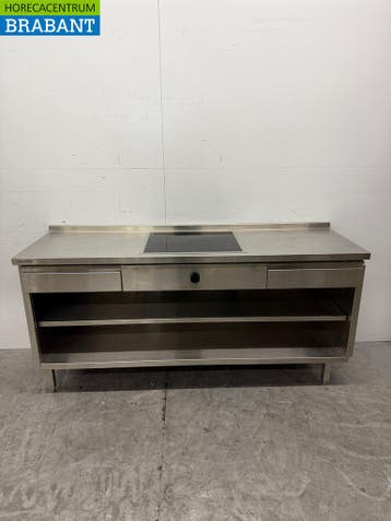 Table de travail en acier inoxydable avec plaque de cuisson, Verzenden