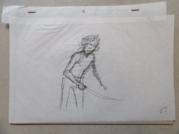 Paul Cuvelier - Corentin - origineel schetsvel - gebruikt, Boeken, Stripverhalen, Nieuw