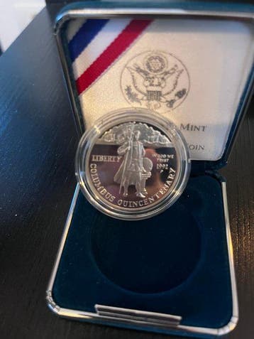 Verenigde Staten. 1 Dollar 1992, Columbus Quincentenary