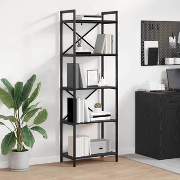 vidaXL Boekenplank 5-laags 56 x 34 x 171 cm Bewerkt hout, Verzenden, Nieuw