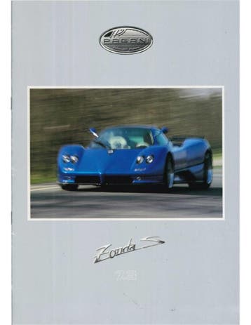 2002 PAGANI ZONDA S 7.3 BROCHURE ENGELS