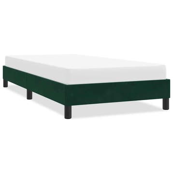 vidaXL Bedframe zonder matras 90x220 cm fluweel donkergroen, Huis en Inrichting, Slaapkamer | Bedden, Verzenden, Nieuw