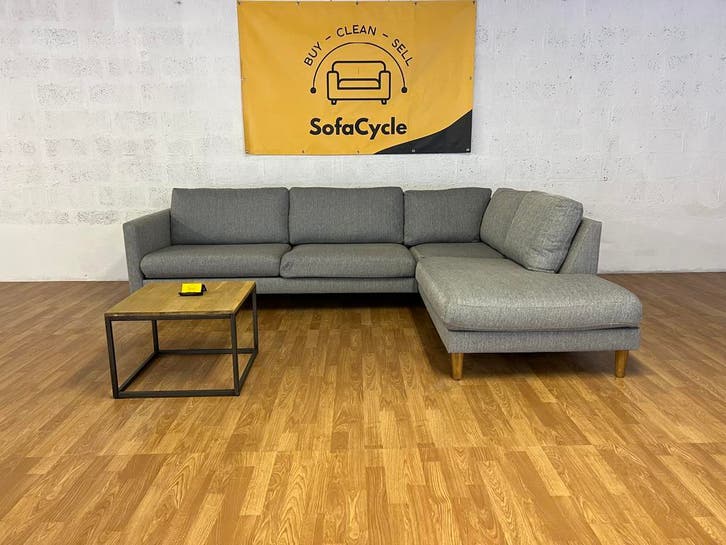 Gezellige grijze hoekzetel – praktisch en comfortabel, Huis en Inrichting, Zetels | Zetels en Chaises Longues, Nieuw, Ophalen of Verzenden