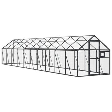 vidaXL Volière 1,79x2x1,85 m aluminium antracietkleurig, Verzenden, Nieuw