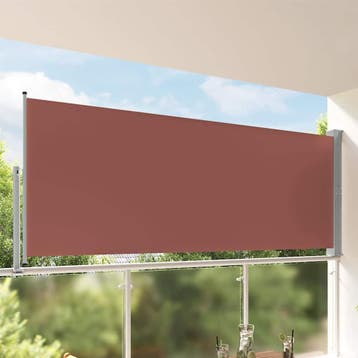 vidaXL Tuinscherm uittrekbaar 140x300 cm bruin, Verzenden, Nieuw