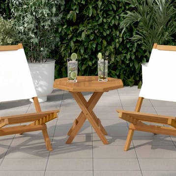 vidaXL Tafelblad achthoekig 50x50x2,5 cm massief teakhout, Huis en Inrichting, Verzenden, Nieuw