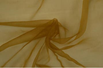 15 meter organza stof - Okergeel, Verzenden