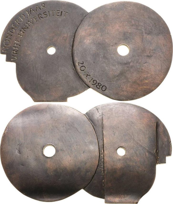Bronzegussmedaille 1980 Akademien, Schulen, Universitaeten, Postzegels en Munten, Penningen en Medailles, Verzenden