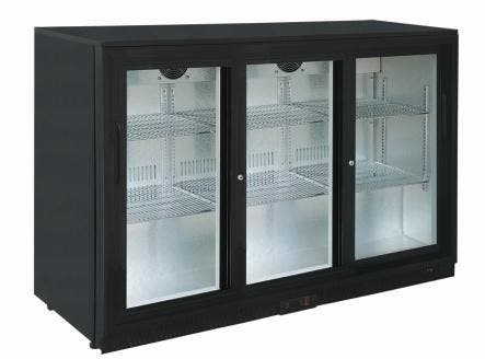 Barkoelkast | Zwart | Schuifdeuren | 320L | Geforceerd |, Articles professionnels, Horeca | Équipement de cuisine, Envoi