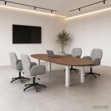 vidaXL Draaibureau stoelen 4 st 54 x 55 x 90 cm Lichtgrijs, Verzenden