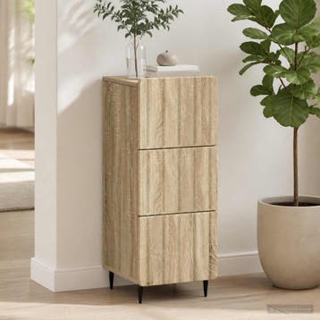 vidaXL Ladekast 33 x 34,5 x 92 cm Bewerkt hout Sonoma Eiken, Verzenden
