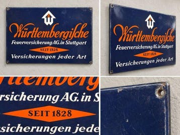 Panneau - Panneau publicitaire émaillé Württembergische –