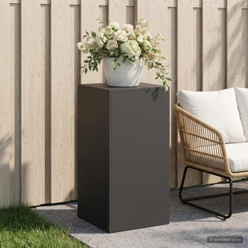 vidaXL Plantenstand Zwart 40 x 40 x 80 cm Staal, Tuin en Terras, Verzenden, Nieuw