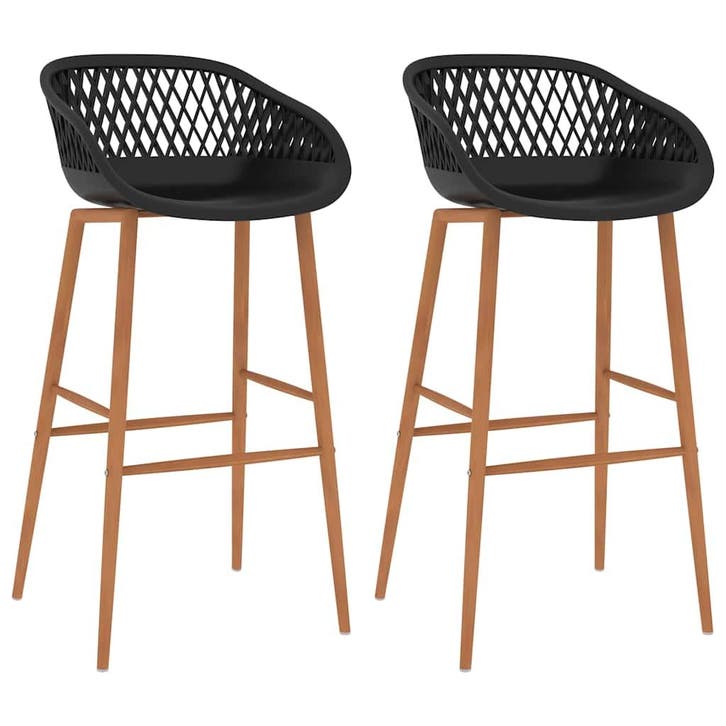 vidaXL Barstoelen 2 st zwart, Maison & Meubles, Tabourets de bar, Envoi
