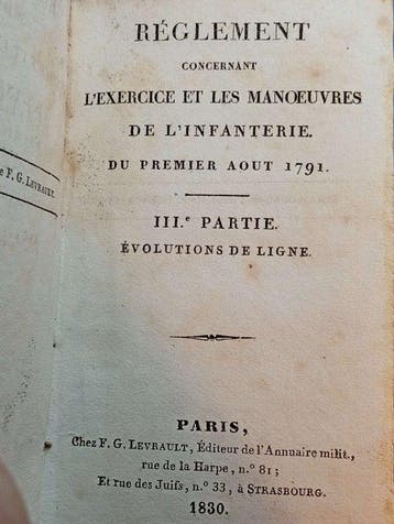 Ministère de la Guerre - Reglement concernant lexercice et