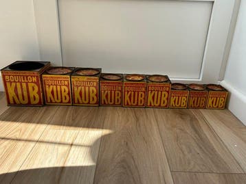 Boîtes Bouillon Kub - Reclamebord (9) - Metaal, Antiek en Kunst