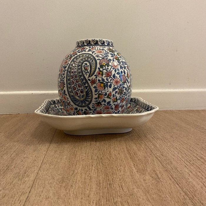 Gien France - Vase (2) - Céramique - Vase Avec Dessous Gien, Antiek en Kunst, Antiek | Glaswerk en Kristal