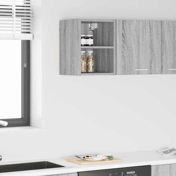 vidaXL Hangkast met opslag Grijs Sonoma 30 x 29,5 x 40 cm, Verzenden, Nieuw