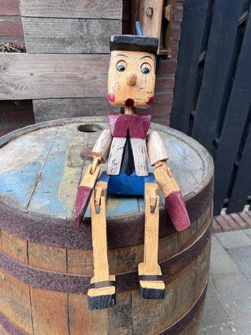 Wooden Pinocchio 45 cm - Figuur - Wooden Pinocchio Figure 45