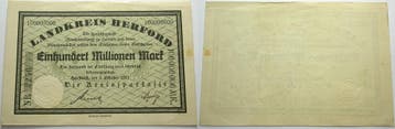 100 Millionen Mark 03 Oktober 1923 Das Papiernotgeld von..., Verzenden