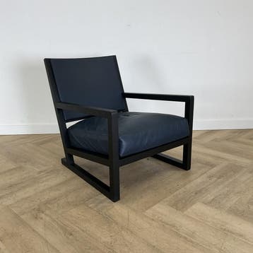 Maxalto Clio fauteuil van Antonio Citterio,  blauw leder -