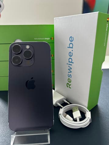 iPhone 14 Pro 128GB 256GB 512GB 1TB Paars + 3 jaar garantie!, Paars, Ophalen of Verzenden, Zo goed als nieuw, Zonder simlock