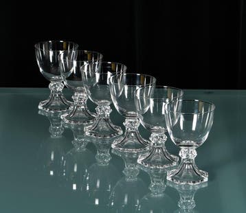 Prachtig lot van 6 antieke kristallen Val Saint Lambert, Antiek en Kunst