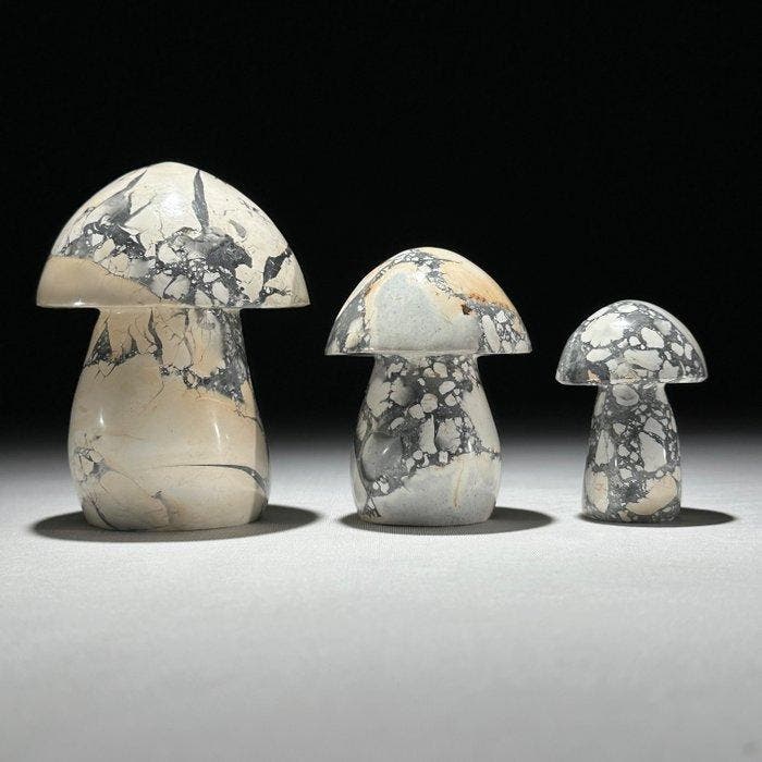 GEEN RESERVEPRIJS - Prachtige set Maligano Jasper, Antiek en Kunst, Kunst | Designobjecten