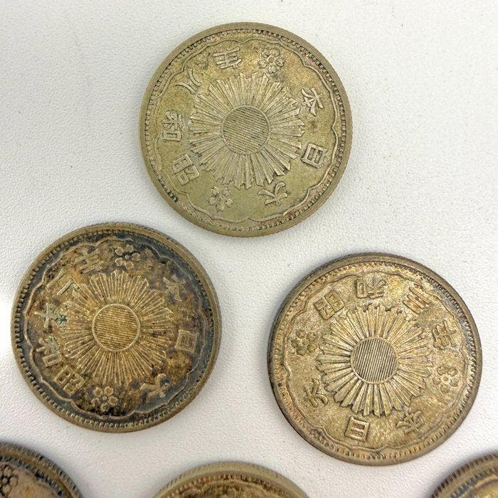 Japan. Shwa (1926-1989). 50 Sen Showa Era (Lot of 6 coins), Postzegels en Munten, Munten | Azië