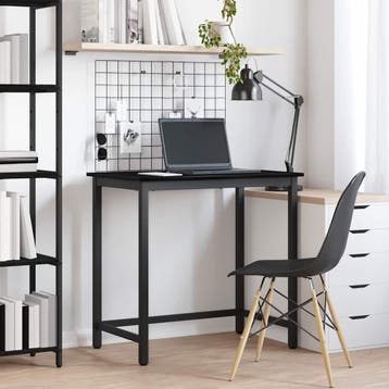 vidaXL Tafel Zwart Eiken 100 x 50 x 76,5 cm Engineered hout, Huis en Inrichting, Bureaus, Verzenden, Nieuw