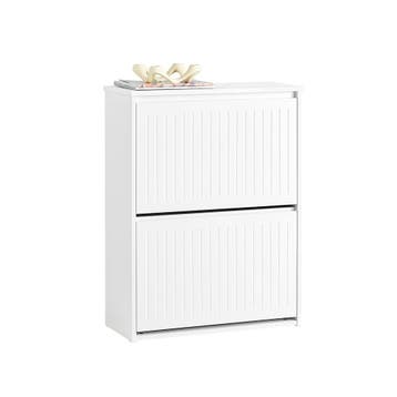 2dekans | SoBuy Schoenenkast FSR165-K-W - 2 Kleppen - 26 x, Ophalen of Verzenden, Nieuw