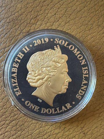 Salomonseilanden. 1 Dollar 2022 Nefertiti Black Nickel Gold, Timbres & Monnaies, Monnaies | Europe | Monnaies non-euro