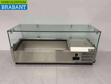 Vitrine réfrigérée HCB en acier inoxydable, vitrine, Verzenden